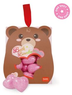 bad bruisballen teddybeer, vanille & bes, 10 stuks
