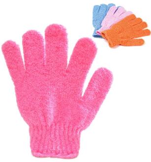 Bad Handschoen Exfoliërende Wassen Huid Spa Massage Body Scrubber Cleaner Douche Handschoenen Foam Bad Body Massage Glove 1stk willekeurig kleur