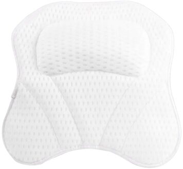 Bad Kussen Voor Bad Bad Kussen Met Nek Schouder Terug Ondersteuning 4D Air Mesh Bad Accessoires 6 Sterke Zuignappen