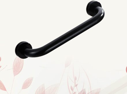 Bad Leuning Badkamer Armsteun Veiligheid Handvat Trap Grab Bar Antislip Douche Handgreep Voor Ouderen Kinderen-30Cm (Zwart)