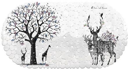 Bad Mat Non Slip Ovale Douche Badmat Met Zuignap Leuke Gemak Cups Voor Kids Volwassenen Non-Slip Mat A6