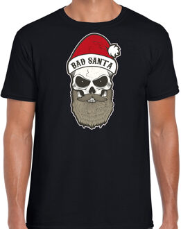 Bad Santa fout Kerstshirt / Kerst t-shirt zwart voor heren - Kerstkleding / Christmas outfit XS