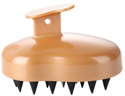 Bad Spa Massage Borstel Haar Borstel Siliconen Hoofd Body Hoofdhuid Massage Borstel Siliconen Shampoo Borstel Haar Wassen Kam Douche Borstel geel