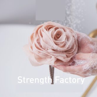 Bad Spons Douche Bloem Wisp Voor Body Mesh Schuimende Spons Bubble Ball Body Skin Cleaner Gereedschap Badkamer Accessoires Bad Bal Roze