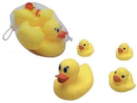 Bad Tijd Rubber Eend (4 Stuks)