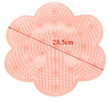 Bad Voetmassage Kussen Siliconen Zuignap Antislip Badkamer Douche Mat Voet Scrubbers Roze