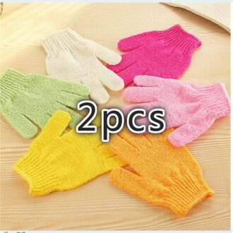 Bad Voor Peeling Exfoliërende Mitt Handschoen Voor Douche Scrub Handschoenen Wassen Huid Hydraterende Spa Schuim Weerstand Body Massage Spons 2 stk