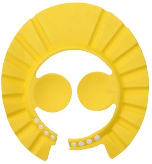 Bad Wassen Haar Cap Gehoorbescherming Kinderen Shampoo Cap Douche Caps Baby Shower Shield Hoed Verstelbare geel