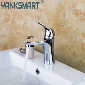 Bad Wastafel Kranen & Cold Mixer Wastafel Rubinetto Lavabo Bagno Wastafel Kraan Waterval Badkamer Messing Gepolijst Chroom Wastafel Kranen