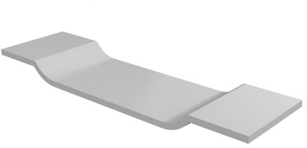 Badbrug Arcqua Solid Surface 75x20 cm Mat Wit