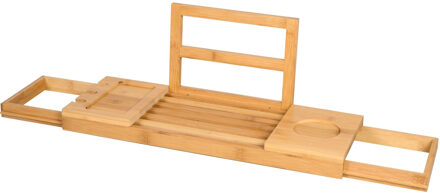 Badbrug Best Design Tray Verstelbaar 50-90cm Bamboe Eiken