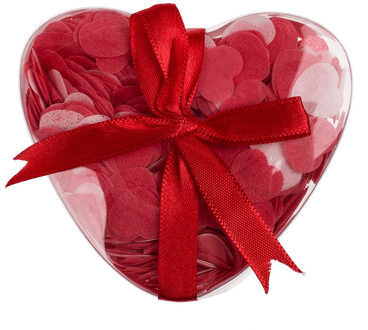 Badconfetti Hartjes - 20x gram - Valetijn Love- confetti - rood/wit Multi