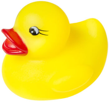 Badeendjes - 15x stuks - geel - kunststof - 4,5 cm - badspeelgoed