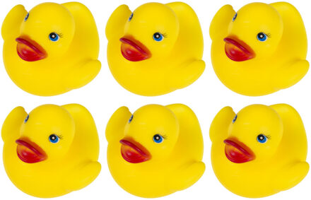 badeendjes - 24x st - geel - 5,5 cm - badspeelgoed - Speelgoed - Badspeeltjes