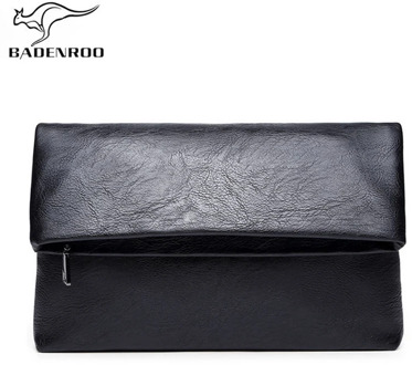 Badenroo Hot Sale Men bag Simple Envelope Clutch Bag Wallet Handy Bag Brand Leather Handbags Day Clutches Male Large Purses Sac