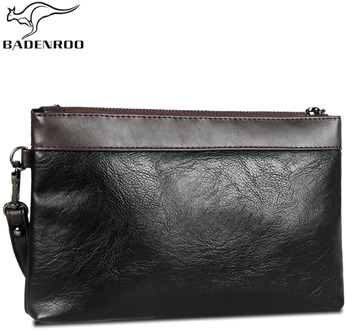 Badenroo Hot Sale Simple Men Clutch Bag Wallet Handy Bag Brand Leather Handbags Day Clutches Luxury Male Large Purses Monederos