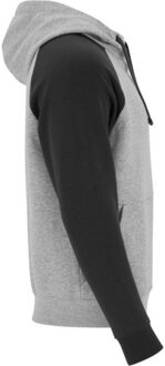 Badet tweekleurige uniseks volwassen hoodie - maat L Grijs