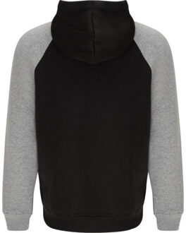 Badet tweekleurige uniseks volwassen hoodie Zwart - L