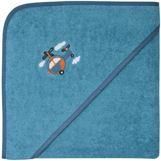 Badhanddoek met capuchon Helicopter Blauw - 100x100 cm