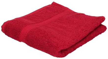 Badhanddoek - rood - 70 x 140 cm - 420 grams - absorberend