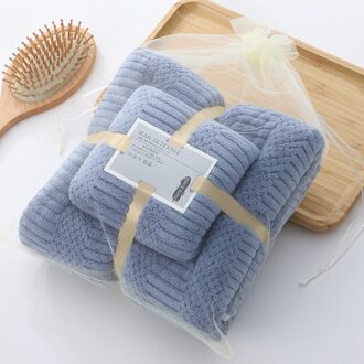Badhanddoeken Voor Volwassenen Zachte Microfiber Strandlaken Badkamer Handdoek Set Luxe Kleine Handdoek Grote Douche Handdoek Set donker blauw