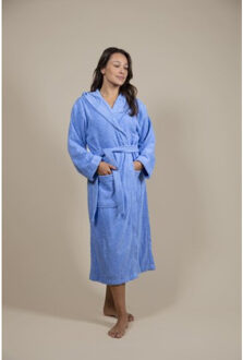 Badjas badstof dames & heren jeans blauw | - S / M