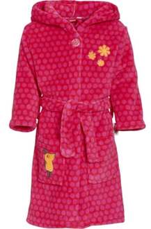 Badjas Muis Meisjes Fleece Rood/roze Maat 110/116