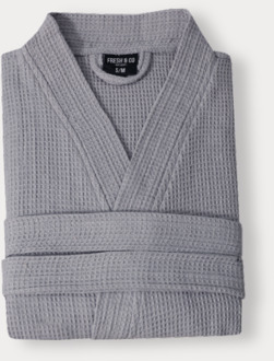 Badjas Wafel Katoen - Grijs - Dekbed-Discounter.nl