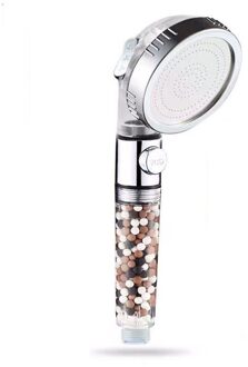 Badkamer 3-Functie Spa Douchekop Met Switch On/Off Knop Hoge Druk Anion Filter Bad Head Water saving Douchekoppen doorzichtig douche hoofd