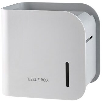 Badkamer Accessoires Gratis Ponsen Draagbare Toiletrolhouder Voor Magnetische Zuig Deur Badkamer Waterdichte Wc Opbergdoos wit