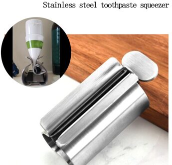 Badkamer Accessoires Set Rolling Tandpasta Knijper Tube Tandpasta Dispenser Tandenborstelhouder Rack Rvs Dispenser