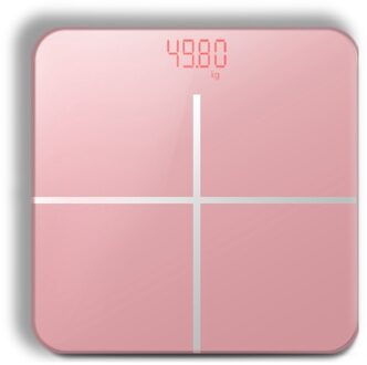 Badkamer Body Scale Lcd Usb Opladen Smart Elektronische Weegschalen Lichaamsgewicht Balans Digitale Weegschaal roze