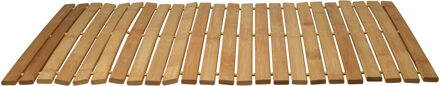 Badkamer/douche/bad mat - bamboe hout - 40 x 60 cm - Badmatjes Bruin