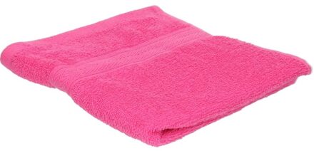 Badkamer/douche handdoeken fuchsia roze 50 x 100 cm - Badhanddoek