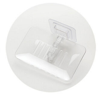 Badkamer Douche Zeep Gerechten Afvoer Spons Houder Wandmontage Opbergrek Zeepkist Organizer Container wit