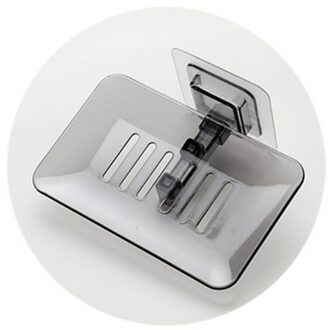 Badkamer Douche Zeep Gerechten Afvoer Spons Houder Wandmontage Opbergrek Zeepkist Organizer Container zwart