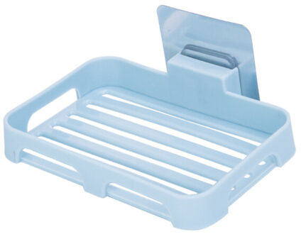 Badkamer Douche Zeepkist Schotel Opslag Plaat Lade Houder Case Zeephouder Badkamer Lade Accessoires Doos Plank Muur Gerechten Blauw