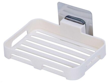 Badkamer Douche Zeepkist Schotel Opslag Plaat Lade Houder Case Zeephouder Badkamer Lade Accessoires Doos Plank Muur Gerechten wit