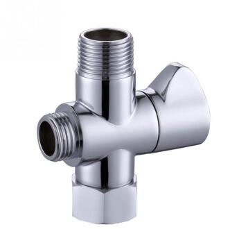 Badkamer Douchekop Shuntoff Koud Warm Water 3 Way T Adapter Tee Connector Valve Voor Wc Bidet Douchekop Diverter valve