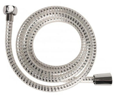 Badkamer doucheslang - rvs metaal - zilver - 200 cm - met aansluitingen - Doucheslangen
