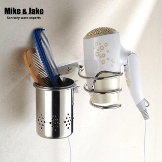 Badkamer föhn plank rvs 304 blower rack föhn met bekerhouder Haar Föhn Houder badkamer plank