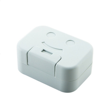 Badkamer Glimlach Gezicht Zeepkist Deksel Draagbare Zeepkist Wc Reizen Draagbare Zeepkist Afvoer Quick Afvoer Verzegelde Met Deksel zeepkist blauw Soap doos