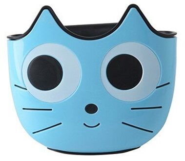 Badkamer Gootsteen Zeef Rubber Afvoer Mand Opslag Filter Zeep Container Accessoires Kraan Opbergtas Gereedschap Gadgets Blauw