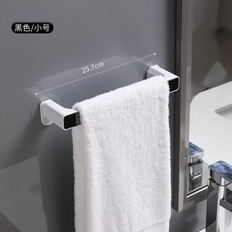 Badkamer Haak Wc Geperforeerde Handdoek Badkamer Handdoek Opbergrek Handdoek Opbergrek Muur Gemonteerde Keuken Doekjes Opknoping Gadgets kort-zwart