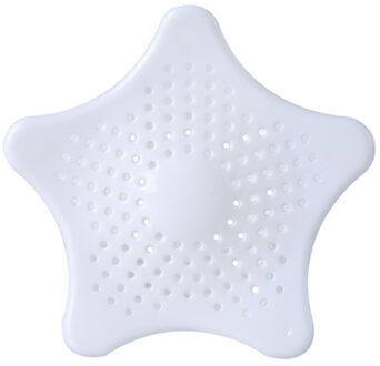Badkamer Haar Filter Star Badkamer Afvoer Haar Catcher Bad Stopper Plug Gootsteenzeefje Filter Douche Voor Woonaccessoires wit