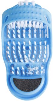 Badkamer Hak Care Exfoliating Schoenen Puimsteen Voet Scrubber Borstel Massage Slippers Plastic Bad Schoen Verwijderen Dode Huid Blauw