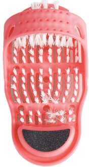 Badkamer Hak Care Exfoliating Schoenen Puimsteen Voet Scrubber Borstel Massage Slippers Plastic Bad Schoen Verwijderen Dode Huid Roze