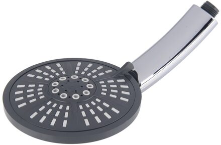 Badkamer hand douchekop met 5 standen - zilver - kunststof - dia 15 cm