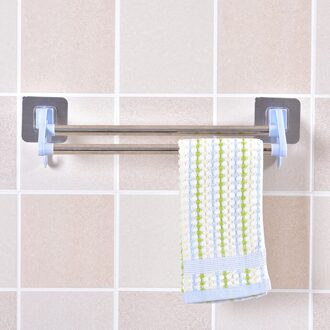 Badkamer Handdoek Houder Muur Keuken Badkamer Lijm Handdoek Opslag Opknoping Hanger Mount Rack blauw