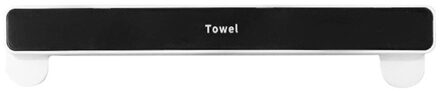 Badkamer Handdoek Magazijnstelling Zelfklevende Handdoek Houder Muur Gemonteerde Badkamer Haak Keuken Doekjes Opknoping Gadgets zwart